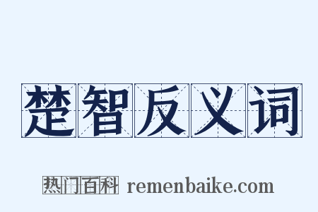 楚智反义词是什么意思的图片
